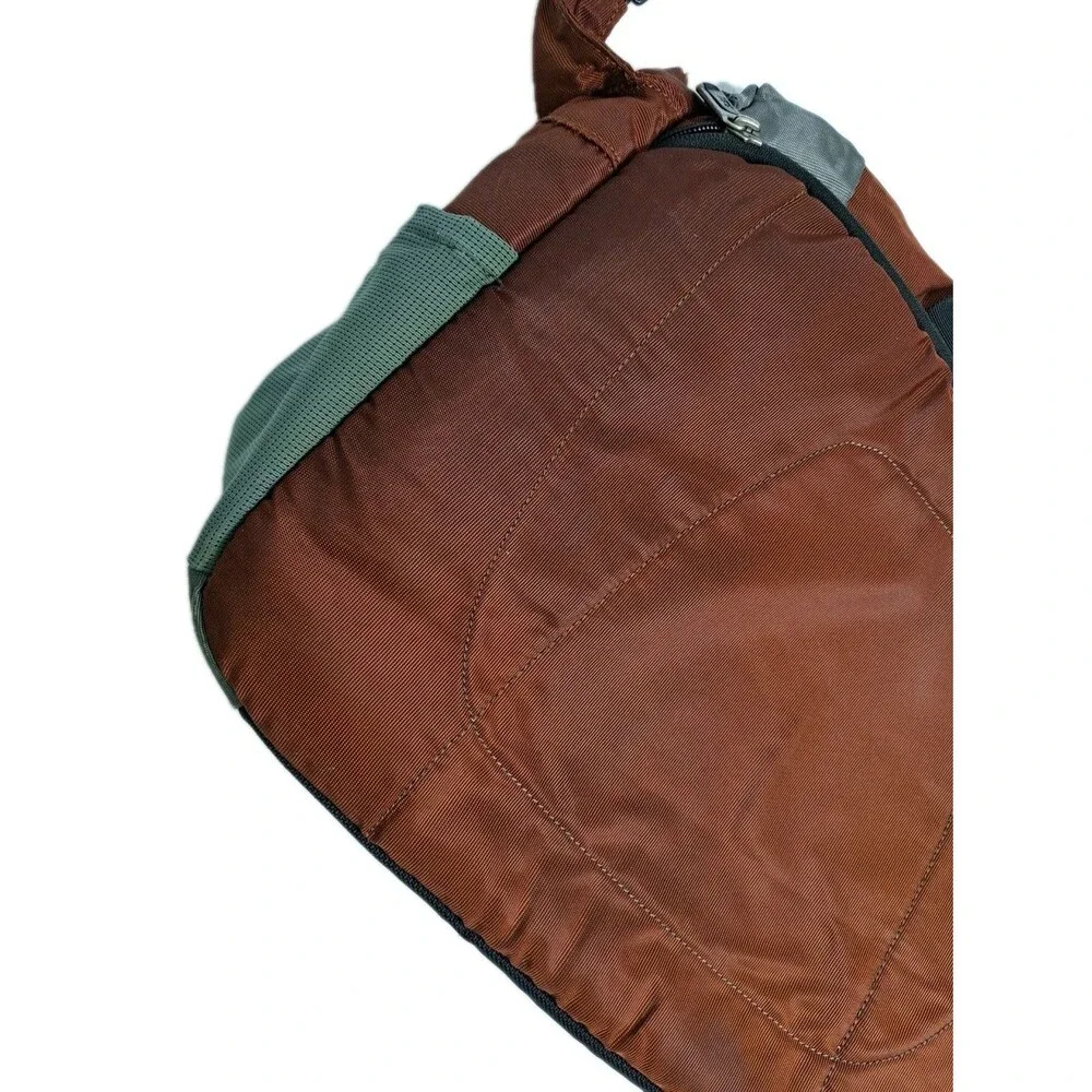 REI Messenger Bag Laptop Shoulder Bag Padded Strap Travel Rust Orange School